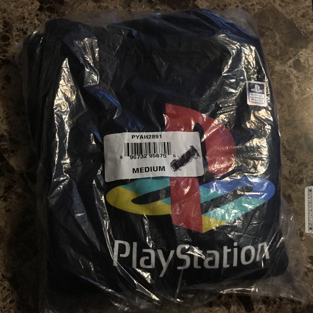 Sony classic PlayStation Logo black hoodie.